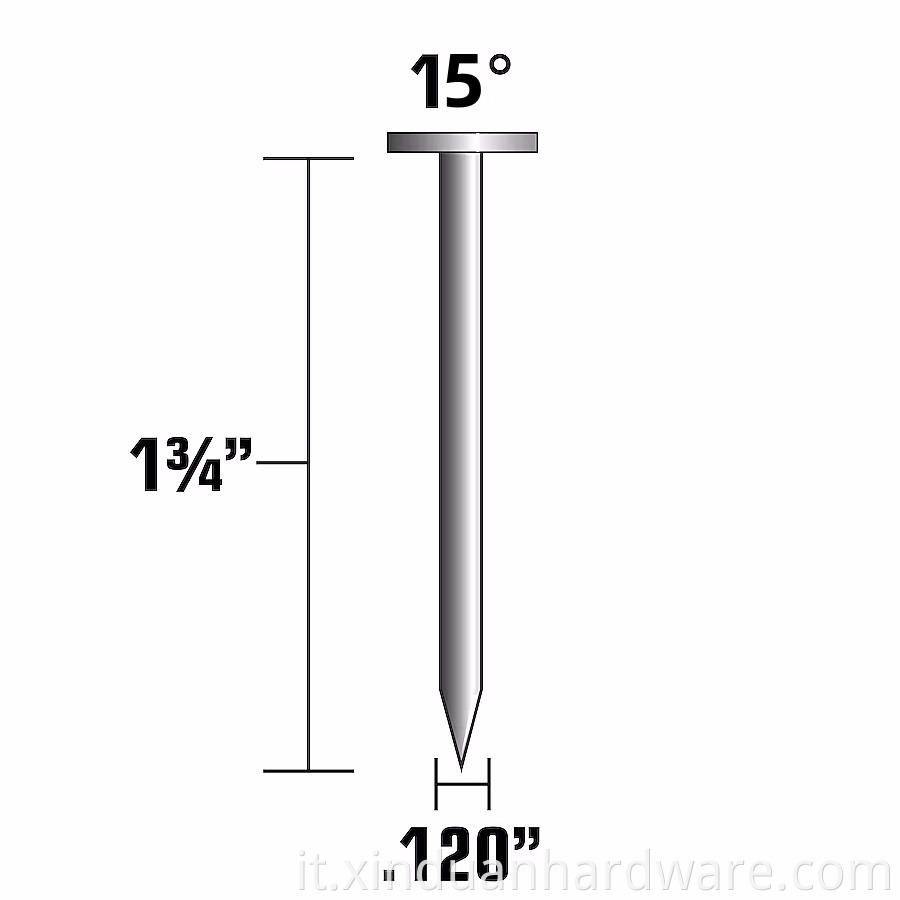 1-3/4 Inch Coil Nails Electro Galvanized